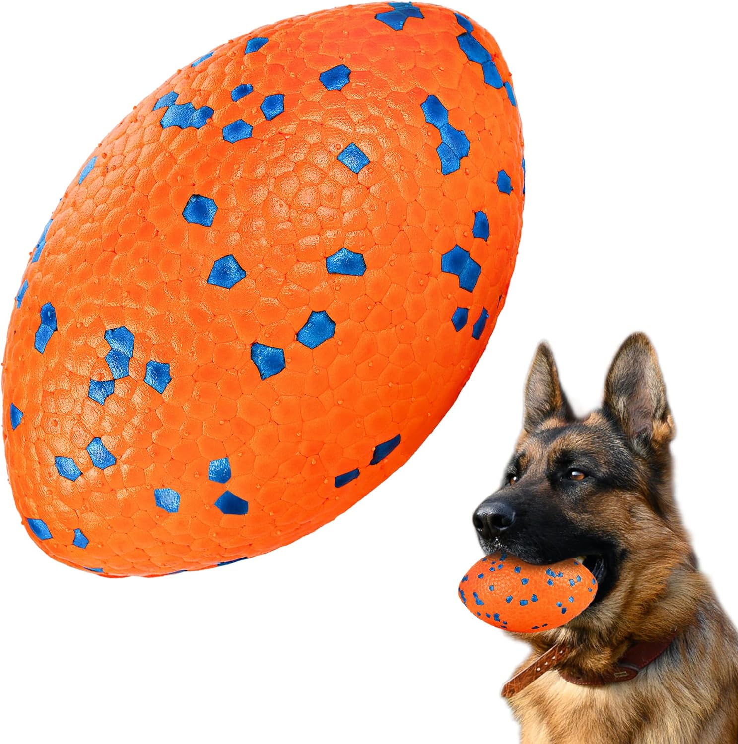 KFX-7714493 Durable Large Rugby Balls for Heavy Chewers - 14x9cm, 105g