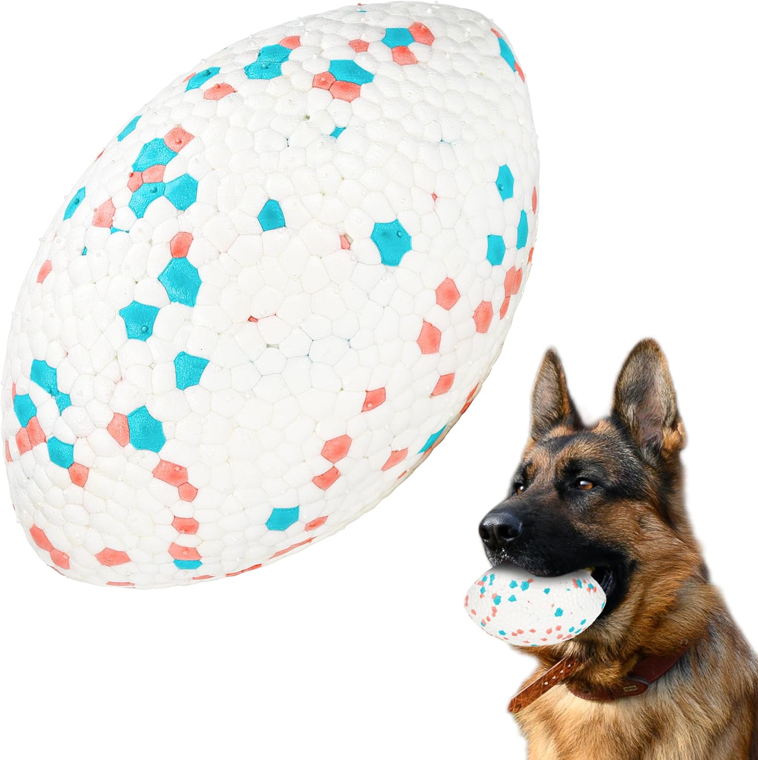 KFX-7714493 Durable Large Rugby Balls for Heavy Chewers - 14x9cm, 105g