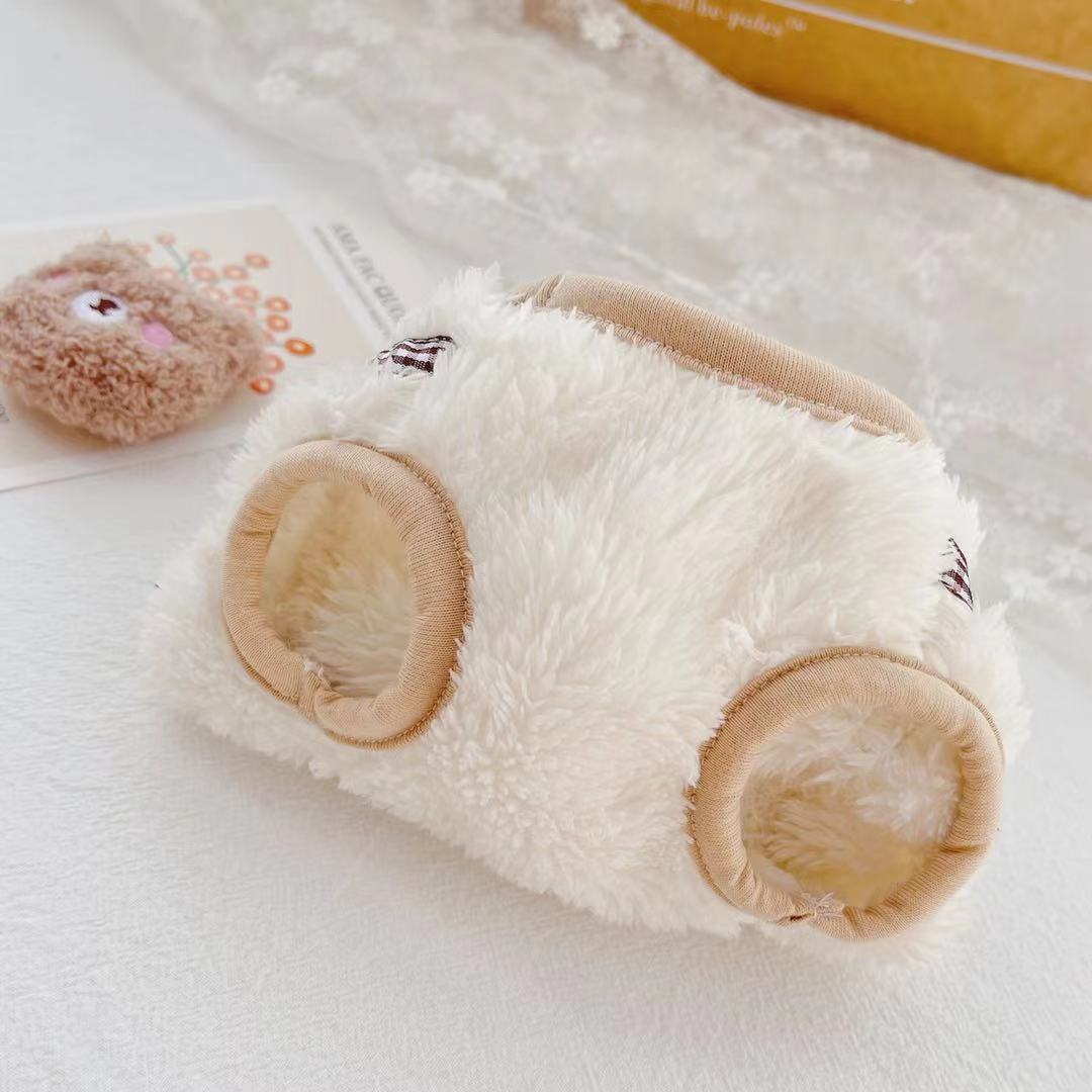 KFX-7717565 Cute Japanese and Korean Style Thickened Teddy Bichon Vest for Pets in Beige with Bow