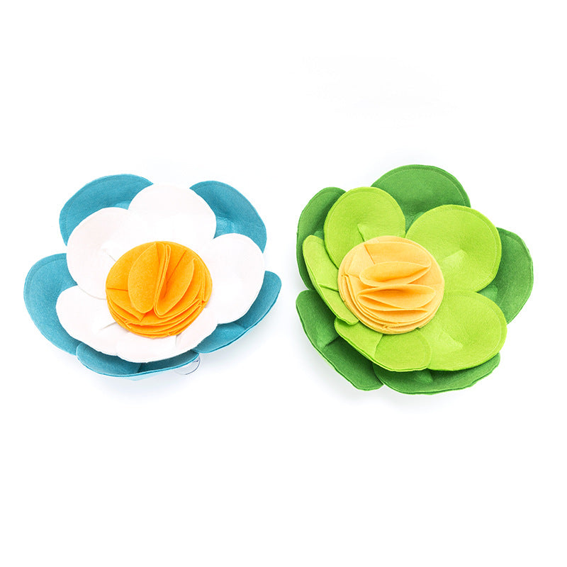 KFX-7718845 Pet Flower Sniffing Bowl for Slow Feeding and Enrichment Activities, Felt Cloth Material, 32x32x10CM