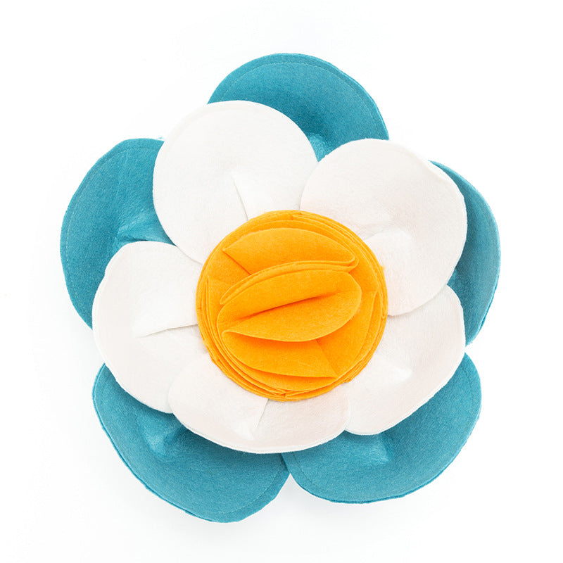 KFX-7718845 Pet Flower Sniffing Bowl for Slow Feeding and Enrichment Activities, Felt Cloth Material, 32x32x10CM