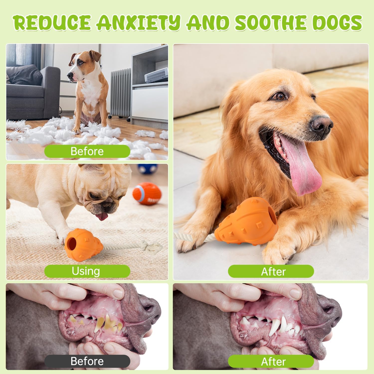 KFX-7720253 Durable Interactive Dog Toy for Fetch and Chewing, Treat-Dispensing Natural Rubber Toy for Small to Medium Breeds