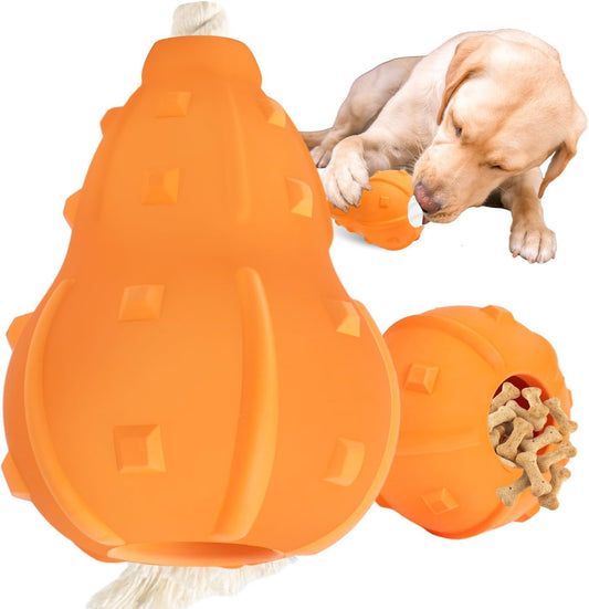 KFX-7720253 Durable Interactive Dog Toy for Fetch and Chewing, Treat-Dispensing Natural Rubber Toy for Small to Medium Breeds
