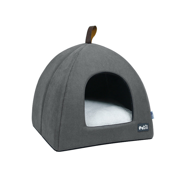KFX-7721021 Warm Velvet Pet Kennel for Cats and Dogs - Comfortable, Breathable, and Moisture-Proof
