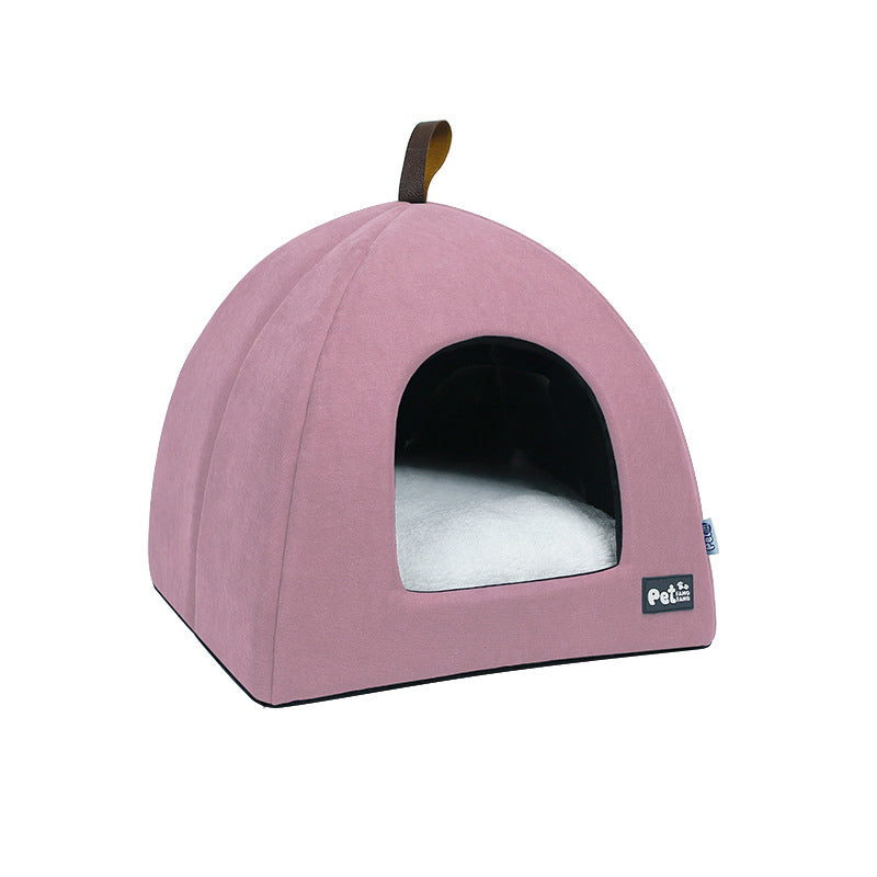 KFX-7721021 Warm Velvet Pet Kennel for Cats and Dogs - Comfortable, Breathable, and Moisture-Proof