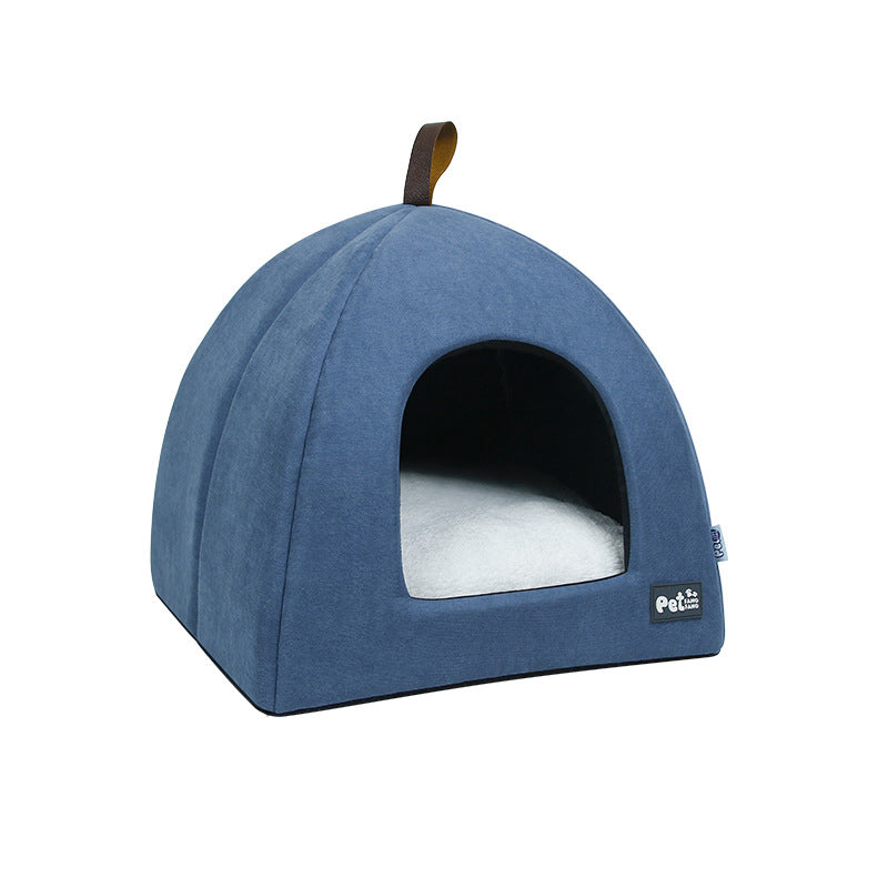 KFX-7721021 Warm Velvet Pet Kennel for Cats and Dogs - Comfortable, Breathable, and Moisture-Proof