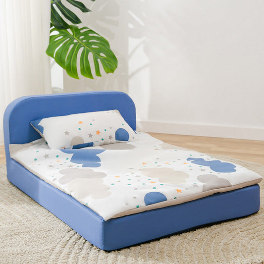 KFX-7721405 Comfortable Removable Sponge Pet Bed for Dogs and Cats - Sizes S, M, L with Soft Peach Skin Fabric