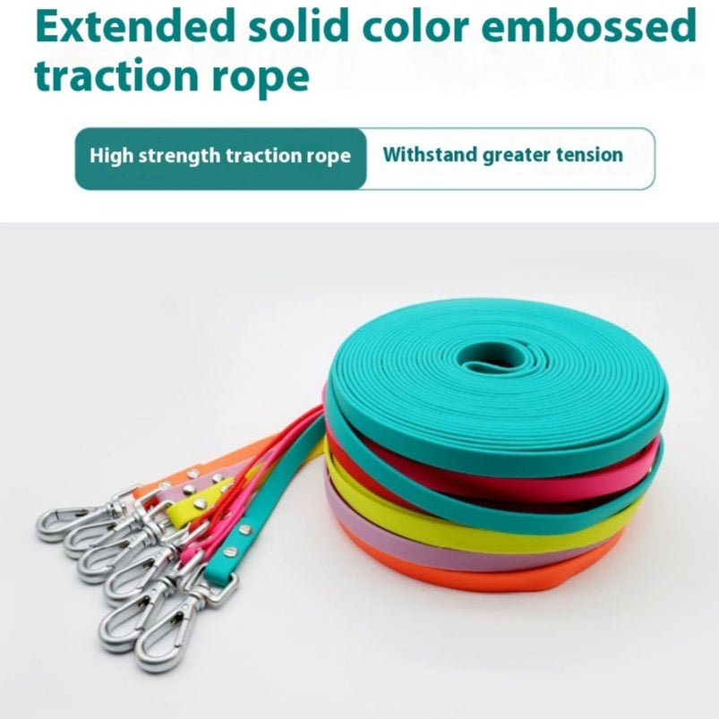 KFX-7722557 Waterproof PVC Handheld Dog Walking Rope - Available in Multiple Colors and Lengths
