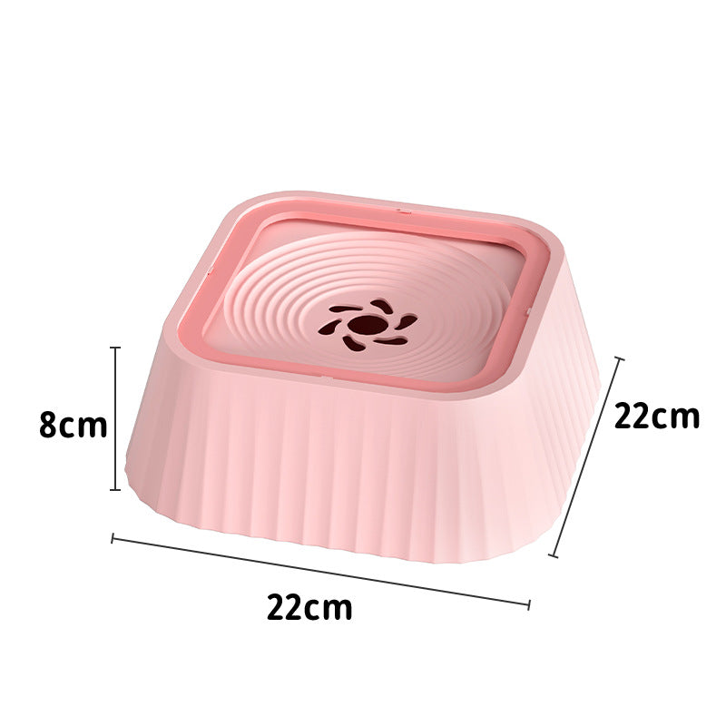 KFX-7722941 Floating Pet Water Bowl with Anti-Tip Design and Large Capacity for Dogs and Cats