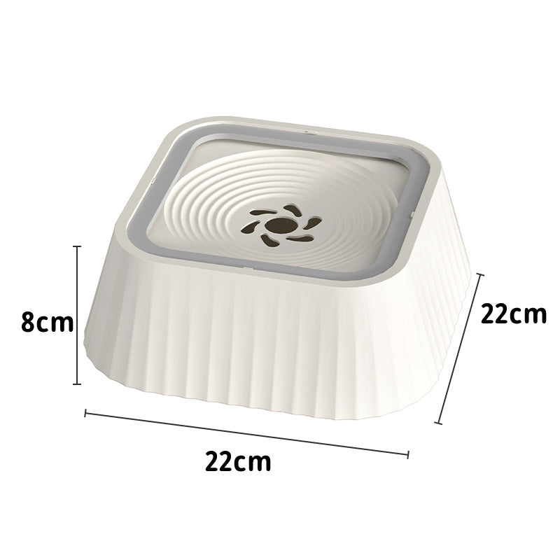 KFX-7722941 Floating Pet Water Bowl with Anti-Tip Design and Large Capacity for Dogs and Cats