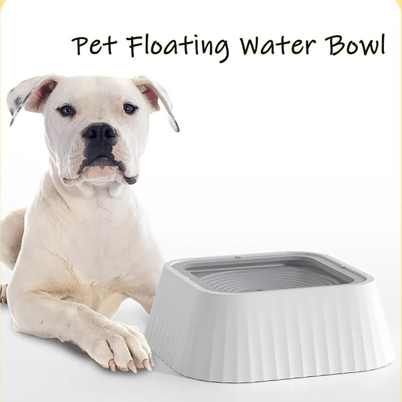 KFX-7722941 Floating Pet Water Bowl with Anti-Tip Design and Large Capacity for Dogs and Cats