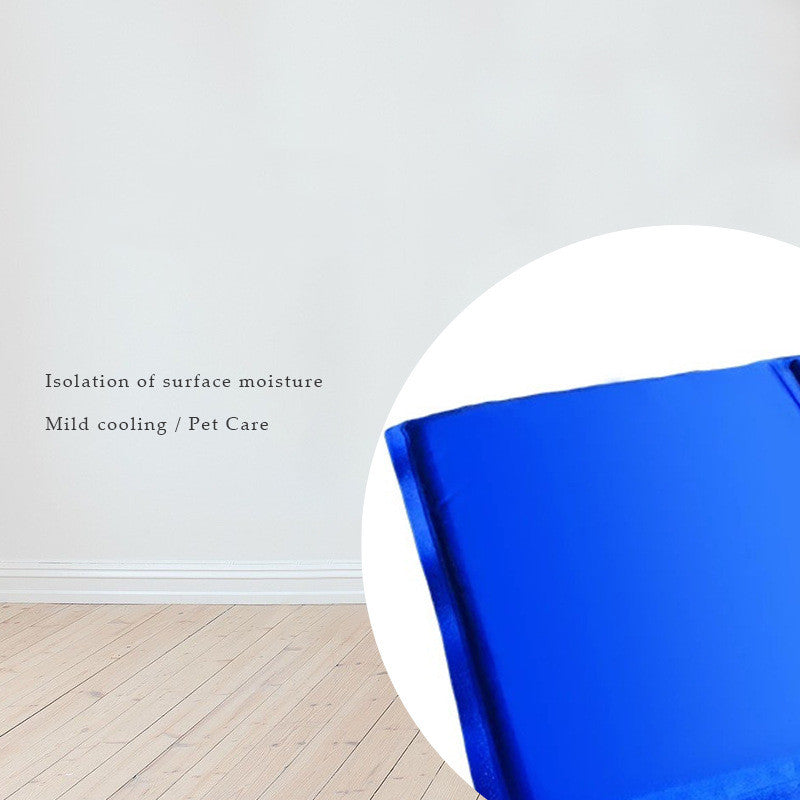KFX-7724605 Cool Gel Pet Mat - Soft, Comfortable, Easy to Clean Blue Design, 40x50cm