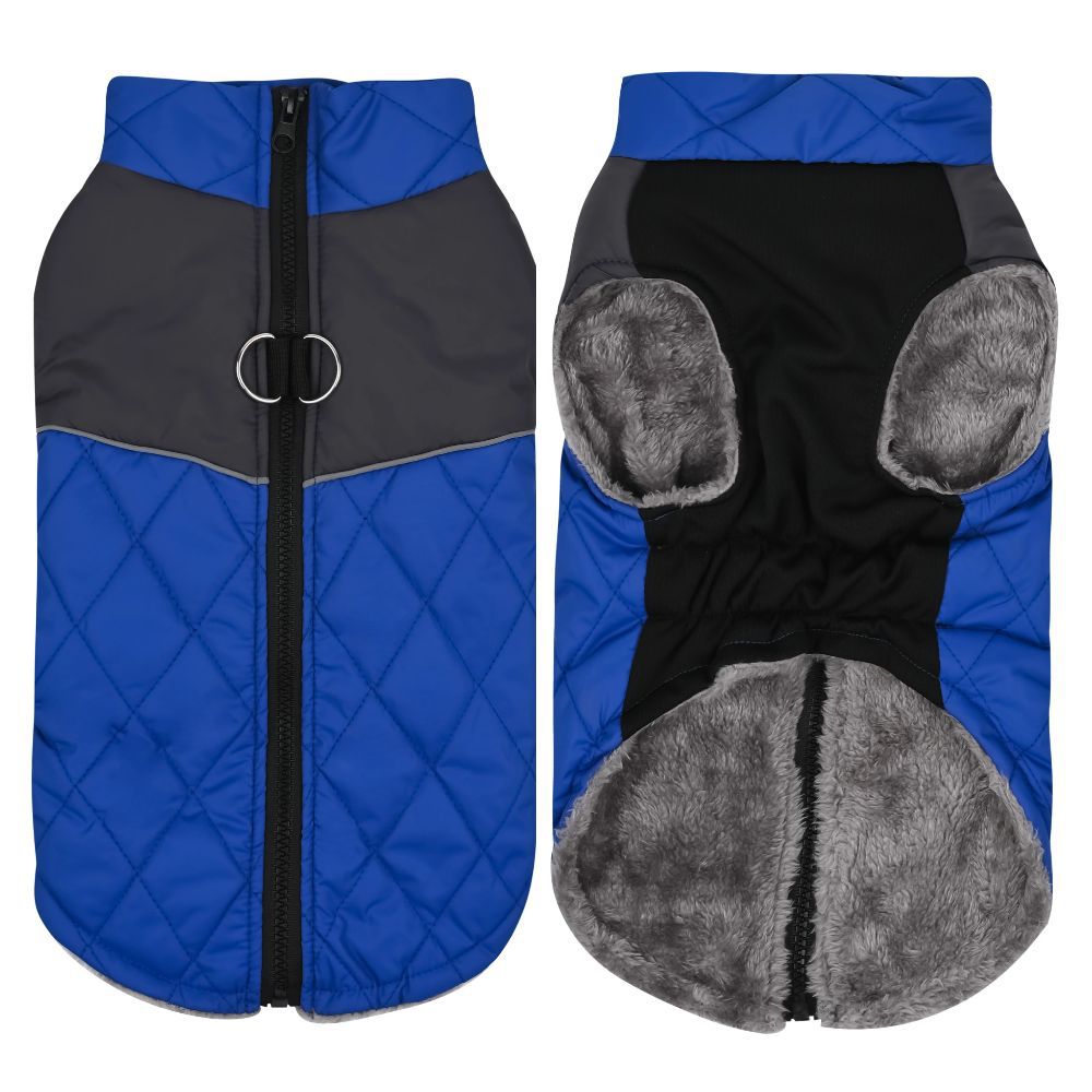 KFX-7727165 Waterproof Autumn and Winter Dog Clothes in Burgundy, Black, Pink, and Blue - Cozy Pet Apparel for All Sizes