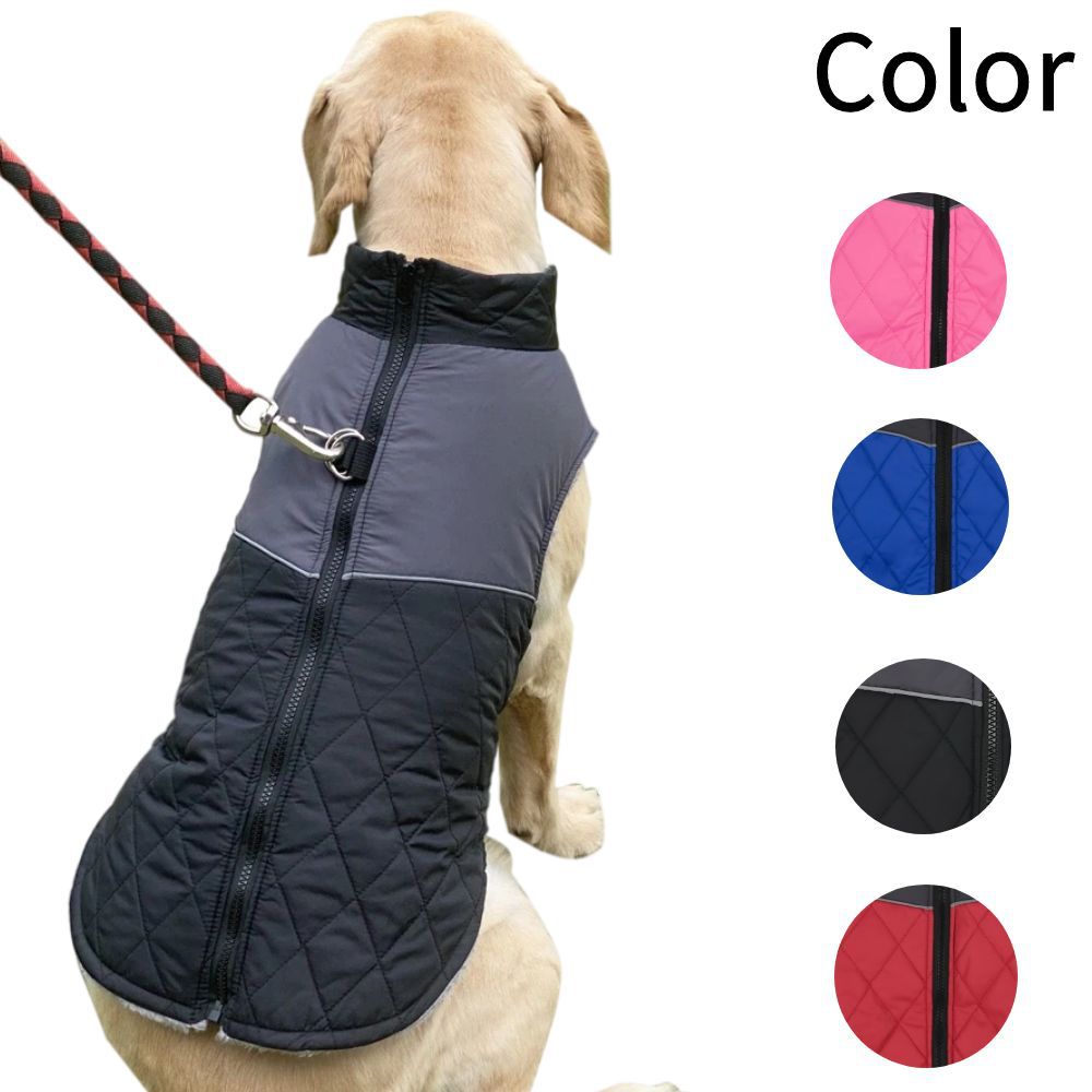 KFX-7727165 Waterproof Autumn and Winter Dog Clothes in Burgundy, Black, Pink, and Blue - Cozy Pet Apparel for All Sizes