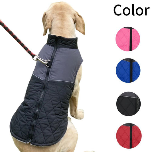 KFX-7727165 Waterproof Autumn and Winter Dog Clothes in Burgundy, Black, Pink, and Blue - Cozy Pet Apparel for All Sizes