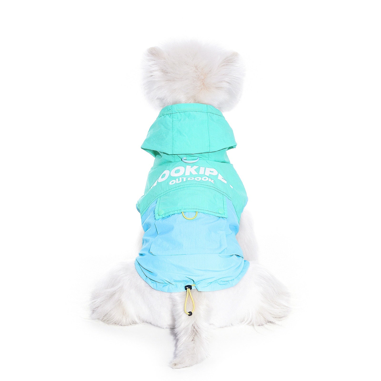 KFX-7727293 Dog Traction Vest for Small Breeds - Sun Protection Clothing for Bichon and Schnauzer in Blue Green, 100% Nylon