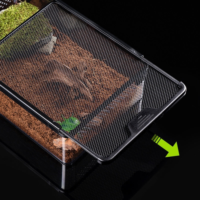 KFX-7730109 Transparent Climbing Crawler Box for Turtles, Hamsters, and Snakes with Anti-Escape Design