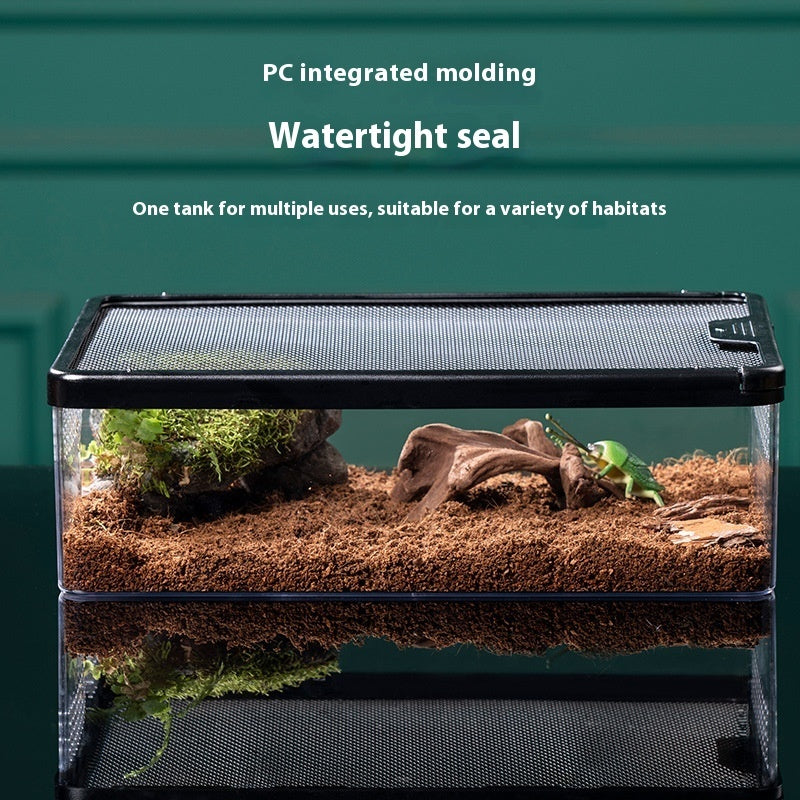 KFX-7730109 Transparent Climbing Crawler Box for Turtles, Hamsters, and Snakes with Anti-Escape Design