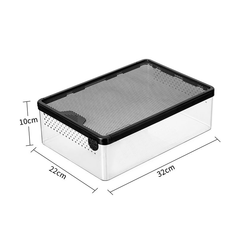 KFX-7730109 Transparent Climbing Crawler Box for Turtles, Hamsters, and Snakes with Anti-Escape Design