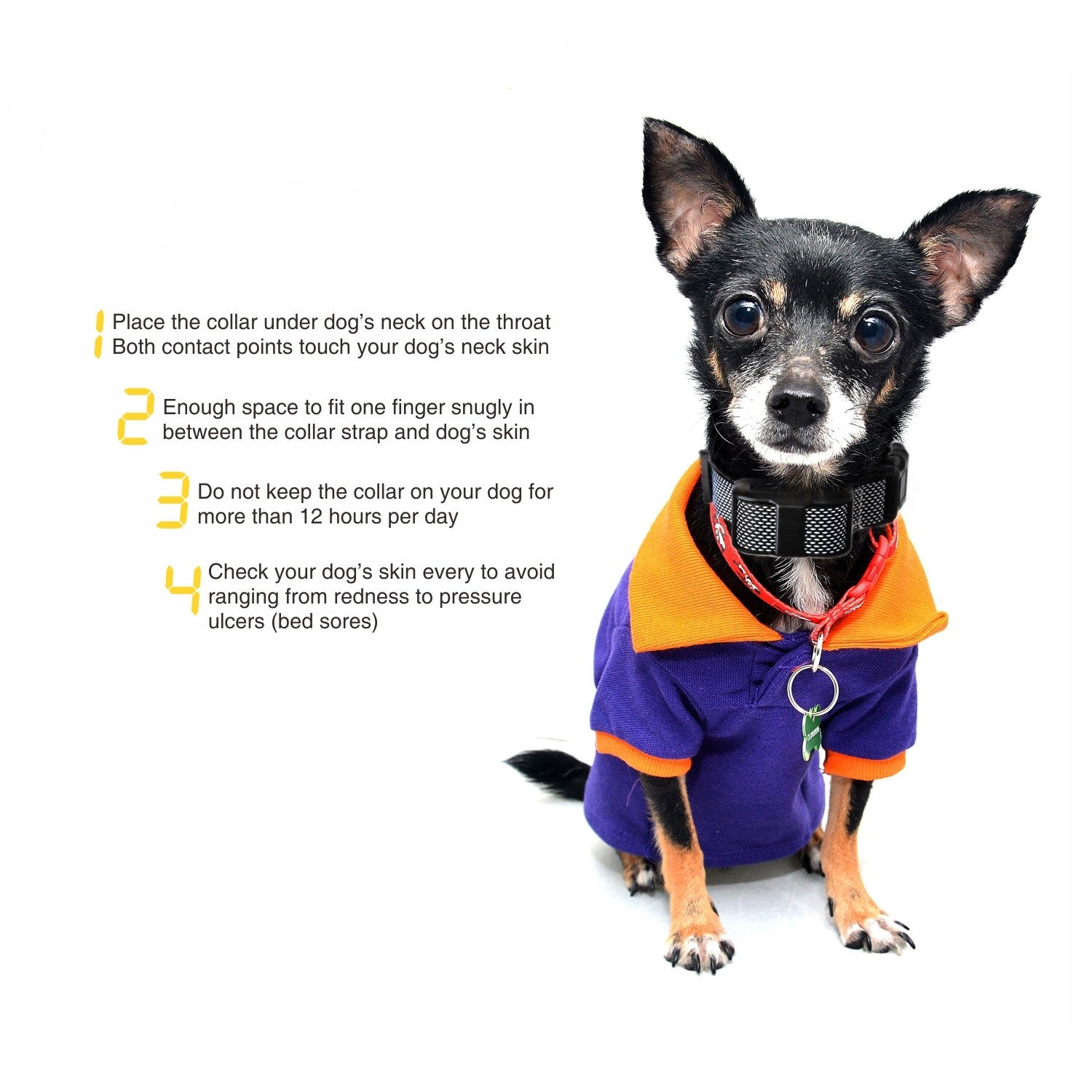 KFX-7730493 Adjustable Automatic Bark Control Collar for Small to Large Dogs, Beep & Shock Modes, 5 Sensitivity Levels, Test Light Included