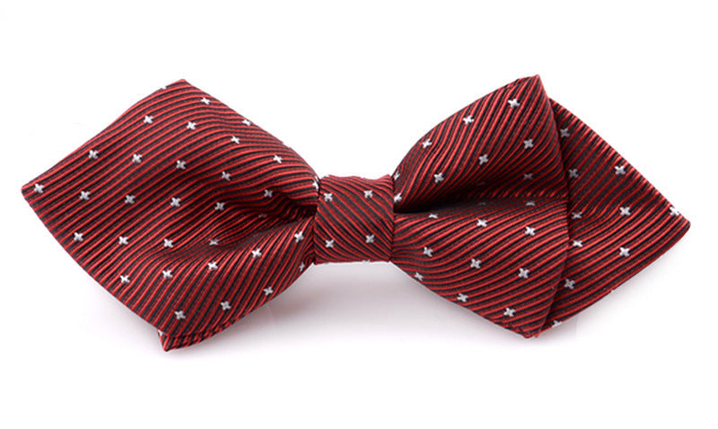 KFX-7730749 Elegant Adjustable Dog and Cat Bow Tie in Classic British Design - 12x5cm, Fits 25-48cm Neck