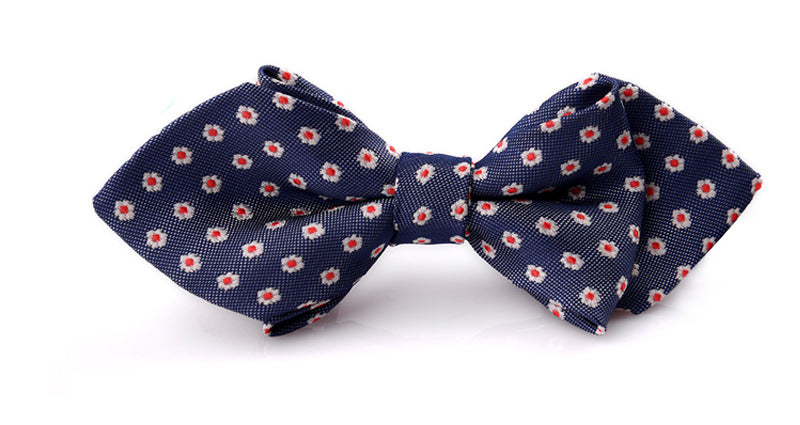 KFX-7730749 Elegant Adjustable Dog and Cat Bow Tie in Classic British Design - 12x5cm, Fits 25-48cm Neck