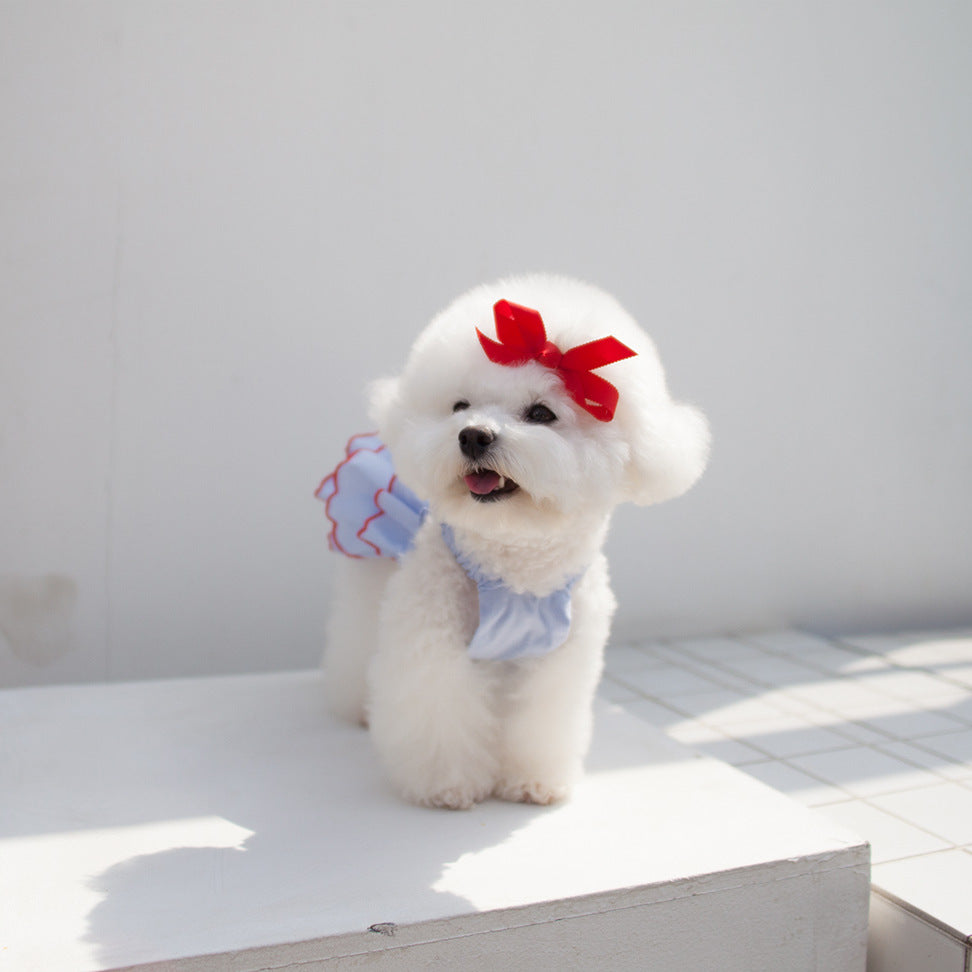 KFX-7735869 Summer Cartoon Pet Suspender Skirt Dress for Dogs in Multiple Sizes