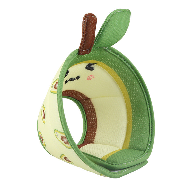 KFX-7736253 Cartoon Mesh Breathable Collar for Pets in Avocado, Akita, and Yellow Duck Designs