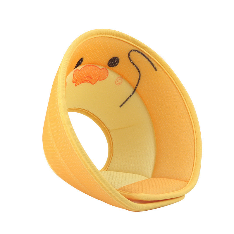 KFX-7736253 Cartoon Mesh Breathable Collar for Pets in Avocado, Akita, and Yellow Duck Designs
