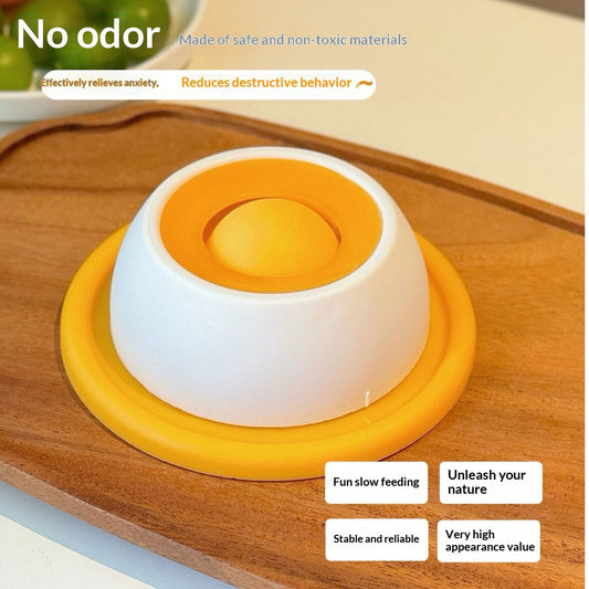 KFX-7736893 Anti-Spill Slow Feeder Cat Toy - Chew-Resistant Treat Dispenser for Boredom Relief