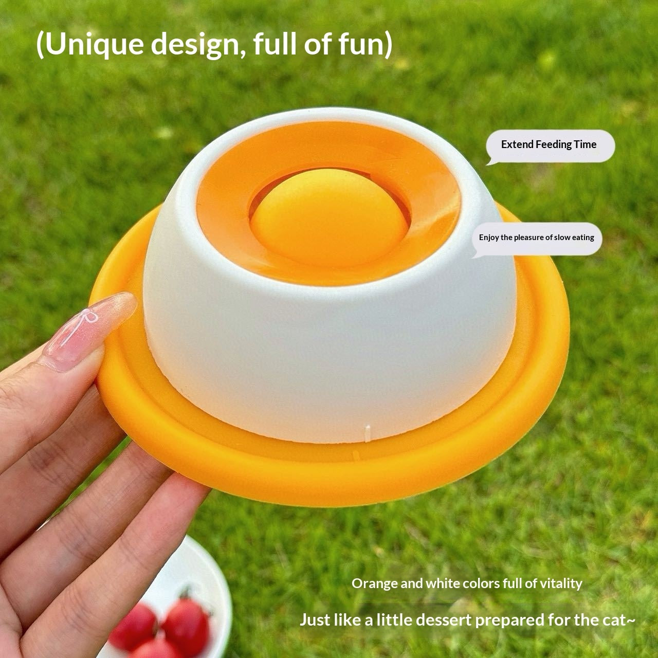 KFX-7736893 Anti-Spill Slow Feeder Cat Toy - Chew-Resistant Treat Dispenser for Boredom Relief