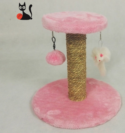 KFX-7737533 Cat Climbing Frame - Small Mini Design, Environmental Protection, Brown, Blue, Grey, Pink - 26 x 26 x 29 cm