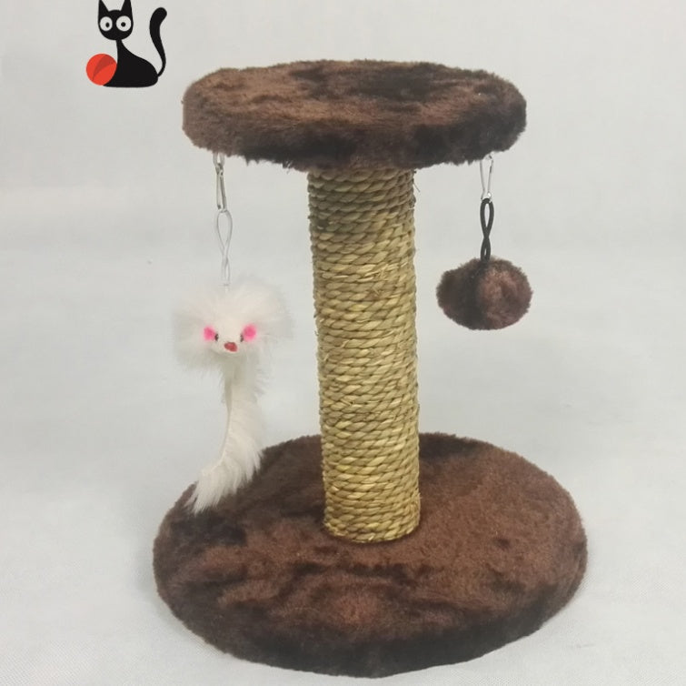 KFX-7737533 Cat Climbing Frame - Small Mini Design, Environmental Protection, Brown, Blue, Grey, Pink - 26 x 26 x 29 cm
