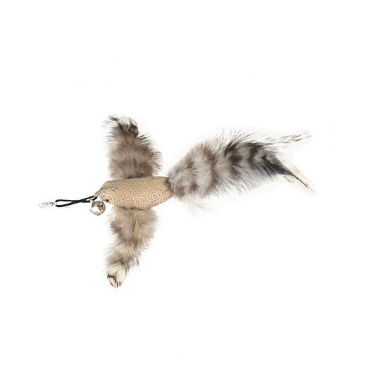 KFX-7739069 Long Elastic Steel Wire Feather Cat Toy with Suction Cup Attachment