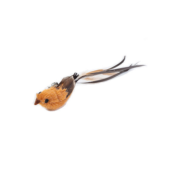 KFX-7739069 Long Elastic Steel Wire Feather Cat Toy with Suction Cup Attachment