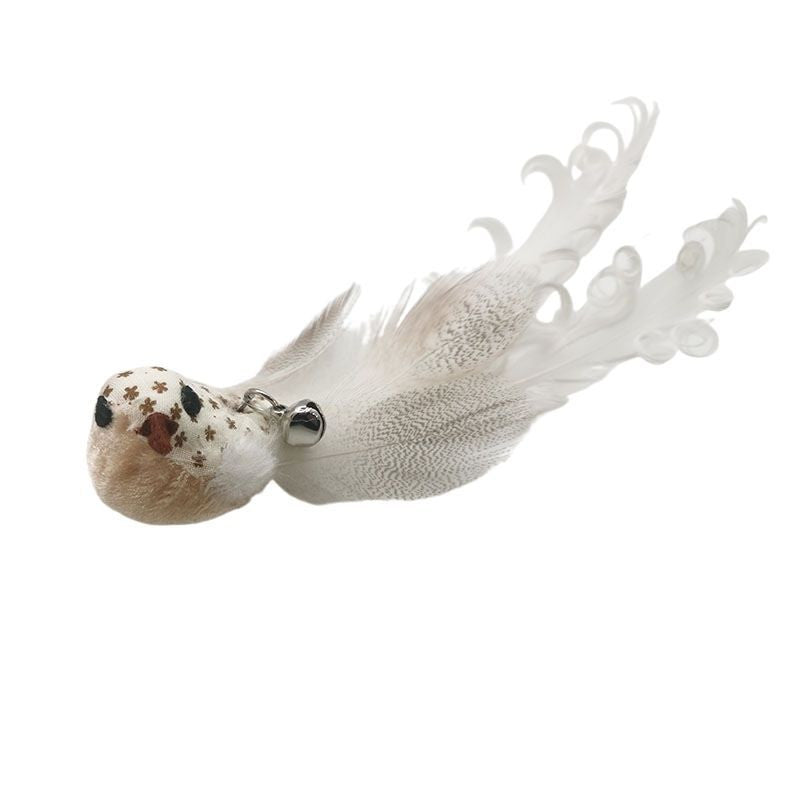 KFX-7739069 Long Elastic Steel Wire Feather Cat Toy with Suction Cup Attachment