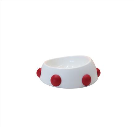 KFX-7740221 Hedgehog Design High-Temperature Resistant Dog and Cat Food Bowl - Antiskid, Inclined Structure, 500ml & 160ml Options