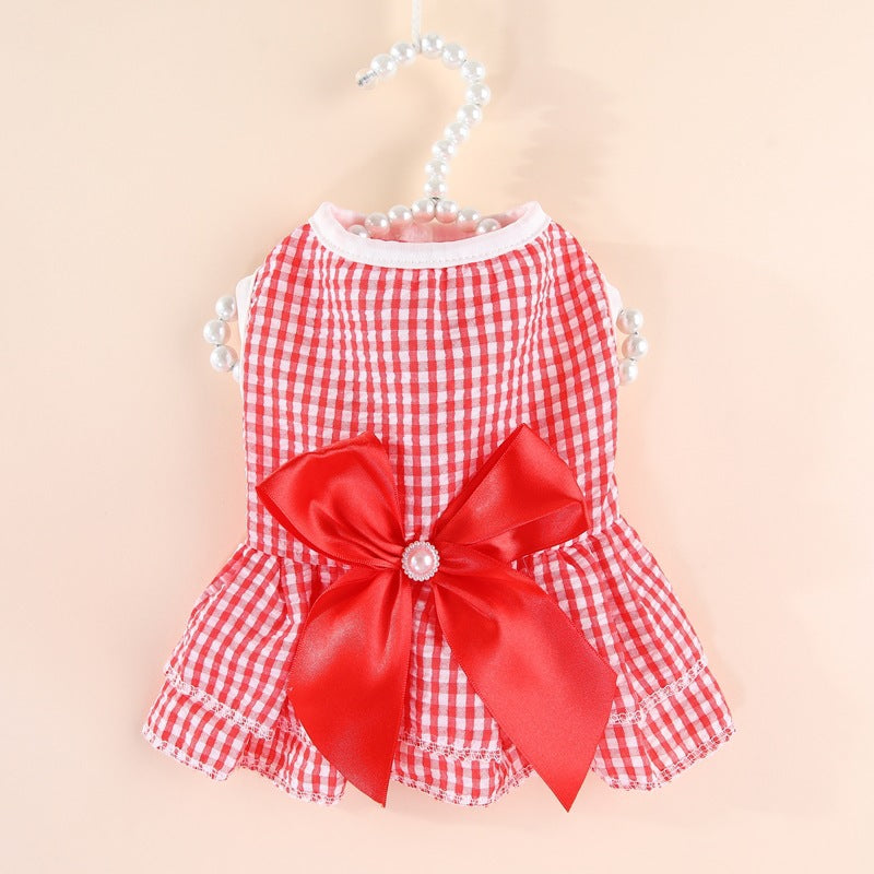 KFX-7740605 Vertical Striped Pet Skirt in Multiple Colors for Cats and Dogs