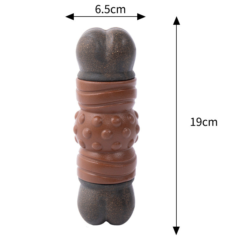 KFX-7741501 Indestructible Dog Chew Toy for Aggressive Chewers - Large Size with Bacon Flavor, Durable Nylon Design