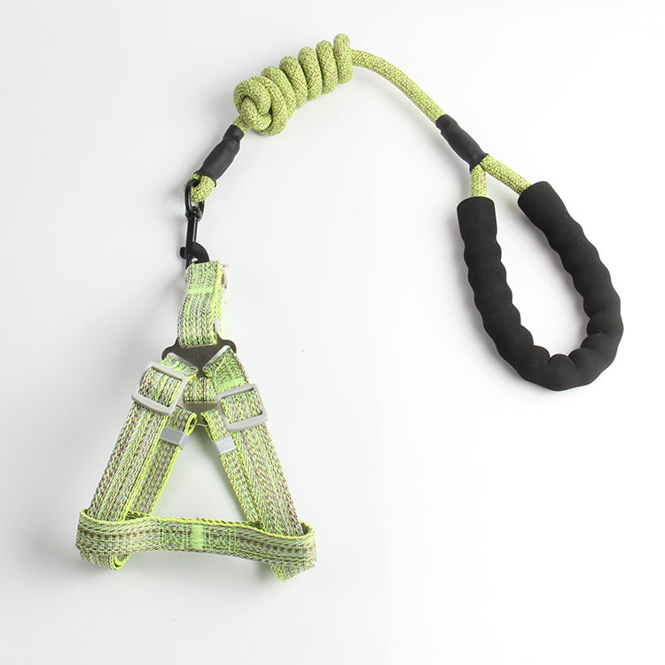 KFX-7743805 Nylon Pet Chest Traction Rope with Comfortable Handle and Metal Buckle