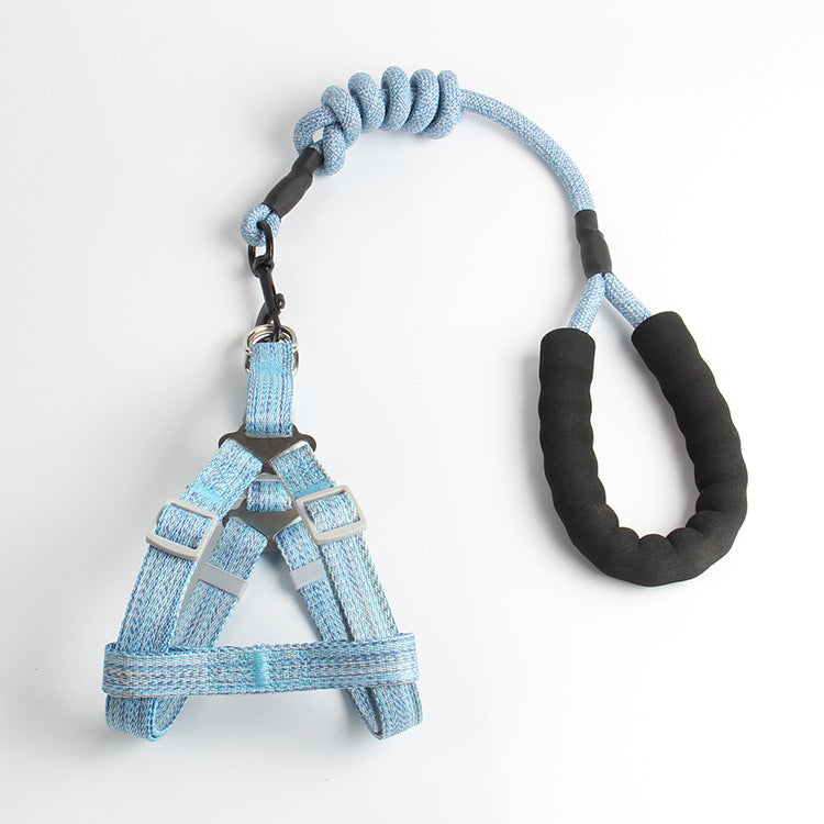 KFX-7743805 Nylon Pet Chest Traction Rope with Comfortable Handle and Metal Buckle