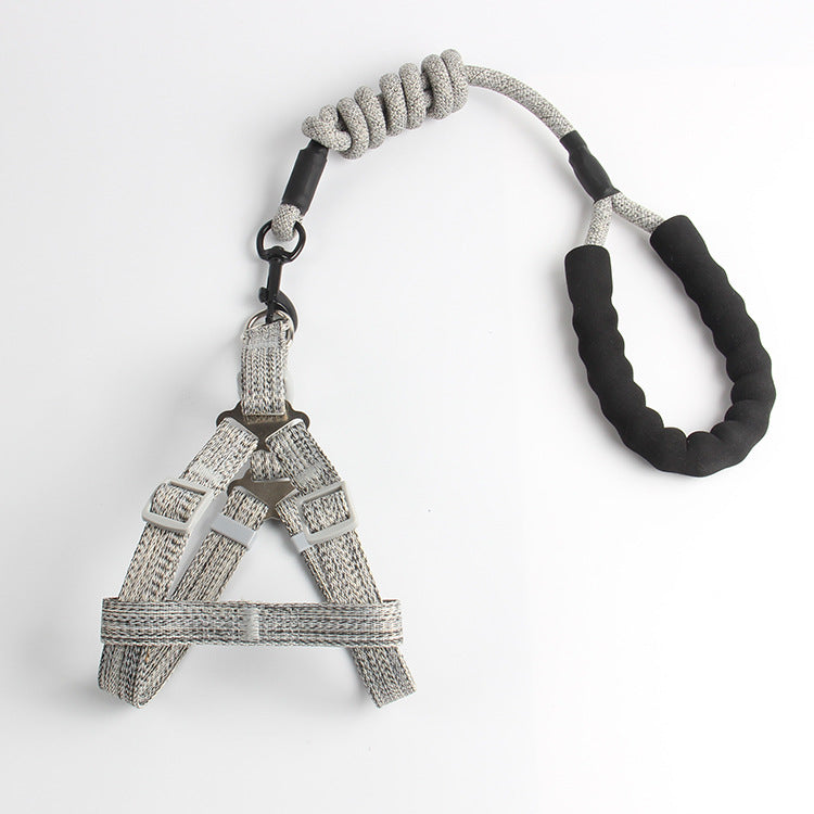 KFX-7743805 Nylon Pet Chest Traction Rope with Comfortable Handle and Metal Buckle