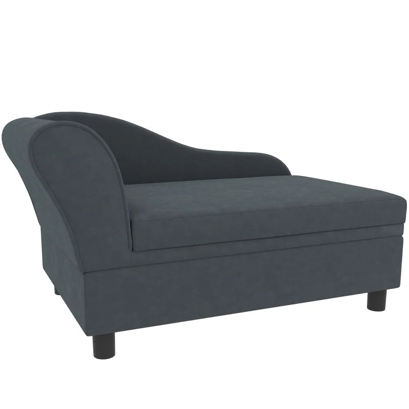 KFX-7745469 Modern Dark Gray Pet Sofa Bed with Hidden Storage for Small Dogs and Cats