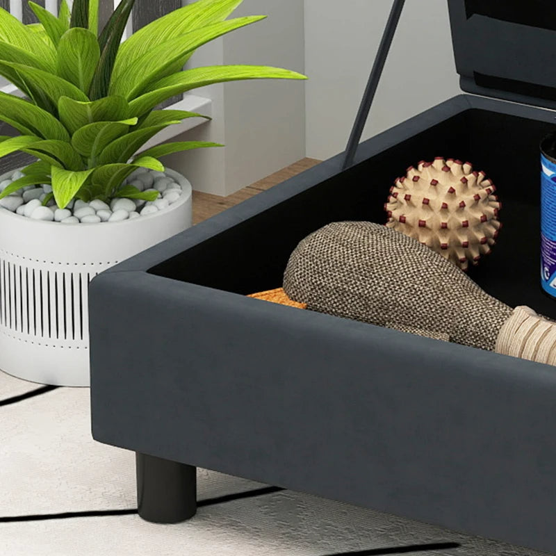 KFX-7745469 Modern Dark Gray Pet Sofa Bed with Hidden Storage for Small Dogs and Cats