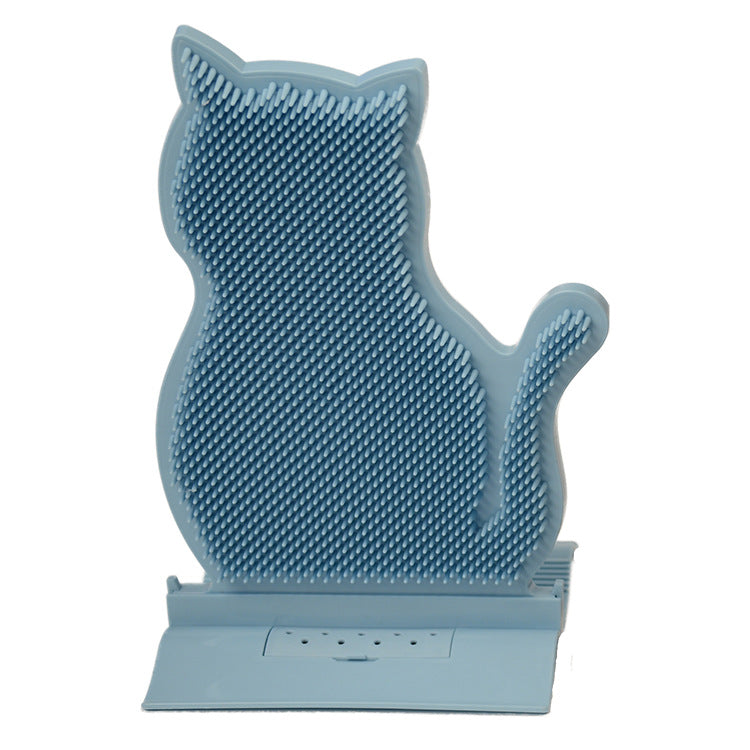 KFX-7745597 Cat Hair Removal and Massage Brush in Brown, Blue, and Pink - PE Material, 29cm x 21cm
