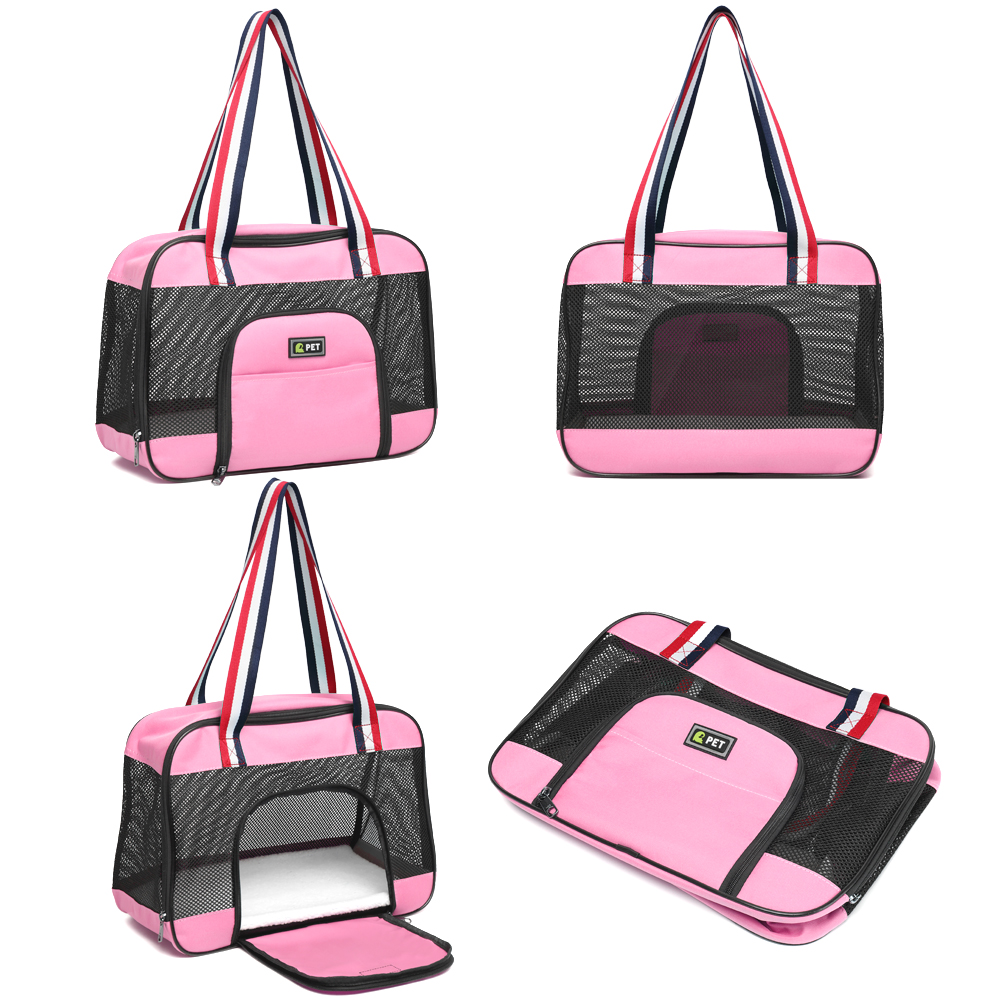 KFX-7746237 Foldable Breathable Pet Cat and Dog Travel Backpack - Oxford Shoulder Bag for Small Animals (Up to 13 kg)