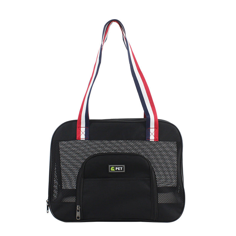 KFX-7746237 Foldable Breathable Pet Cat and Dog Travel Backpack - Oxford Shoulder Bag for Small Animals (Up to 13 kg)