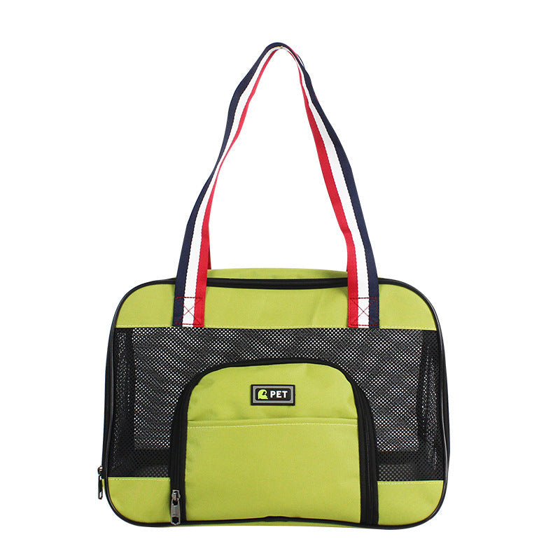 KFX-7746237 Foldable Breathable Pet Cat and Dog Travel Backpack - Oxford Shoulder Bag for Small Animals (Up to 13 kg)