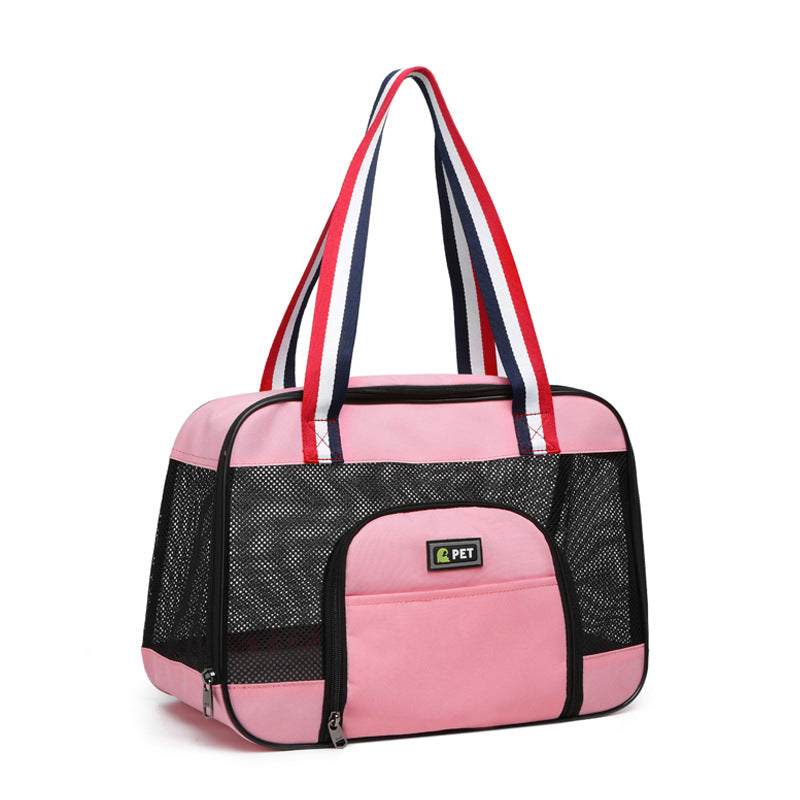 KFX-7746237 Foldable Breathable Pet Cat and Dog Travel Backpack - Oxford Shoulder Bag for Small Animals (Up to 13 kg)