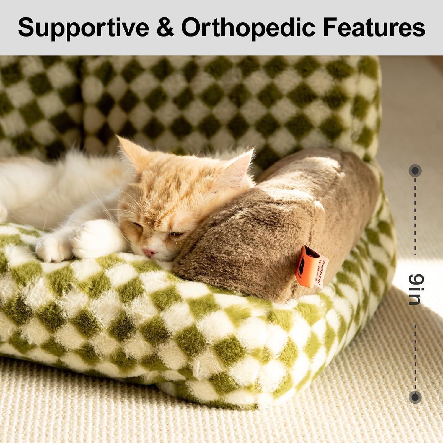KFX-7747261 Washable Non-Slip Couch Bed for Cats and Small Dogs
